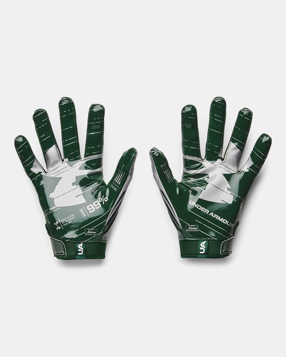 Men's UA F8 Football Gloves, Green, pdpMainDesktop image number 1